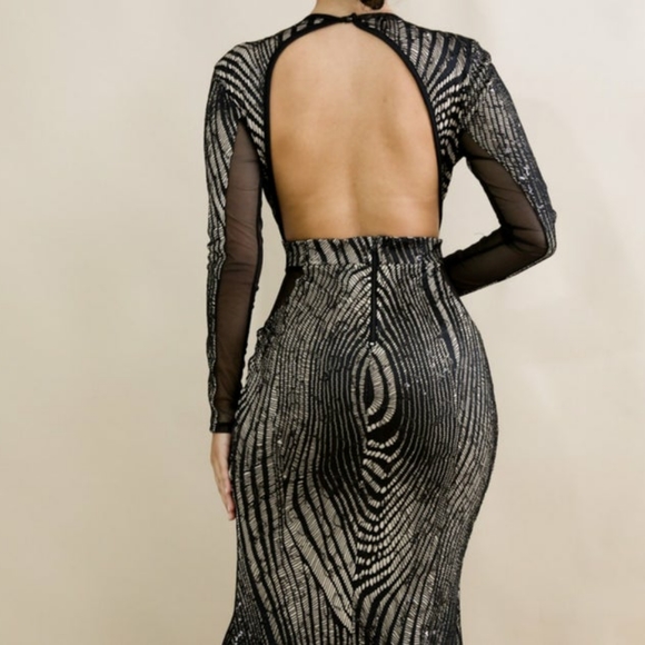 Beautiful black evening dress - Picture 3 of 4
